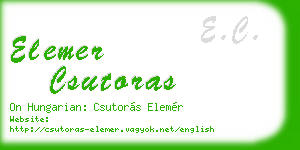 elemer csutoras business card
